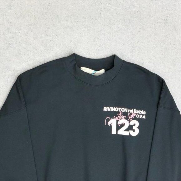 RIVINGTON ROI REBIS Digitally Signed Classic T Shirt Black Long Sleeve - Picture 2 of 6